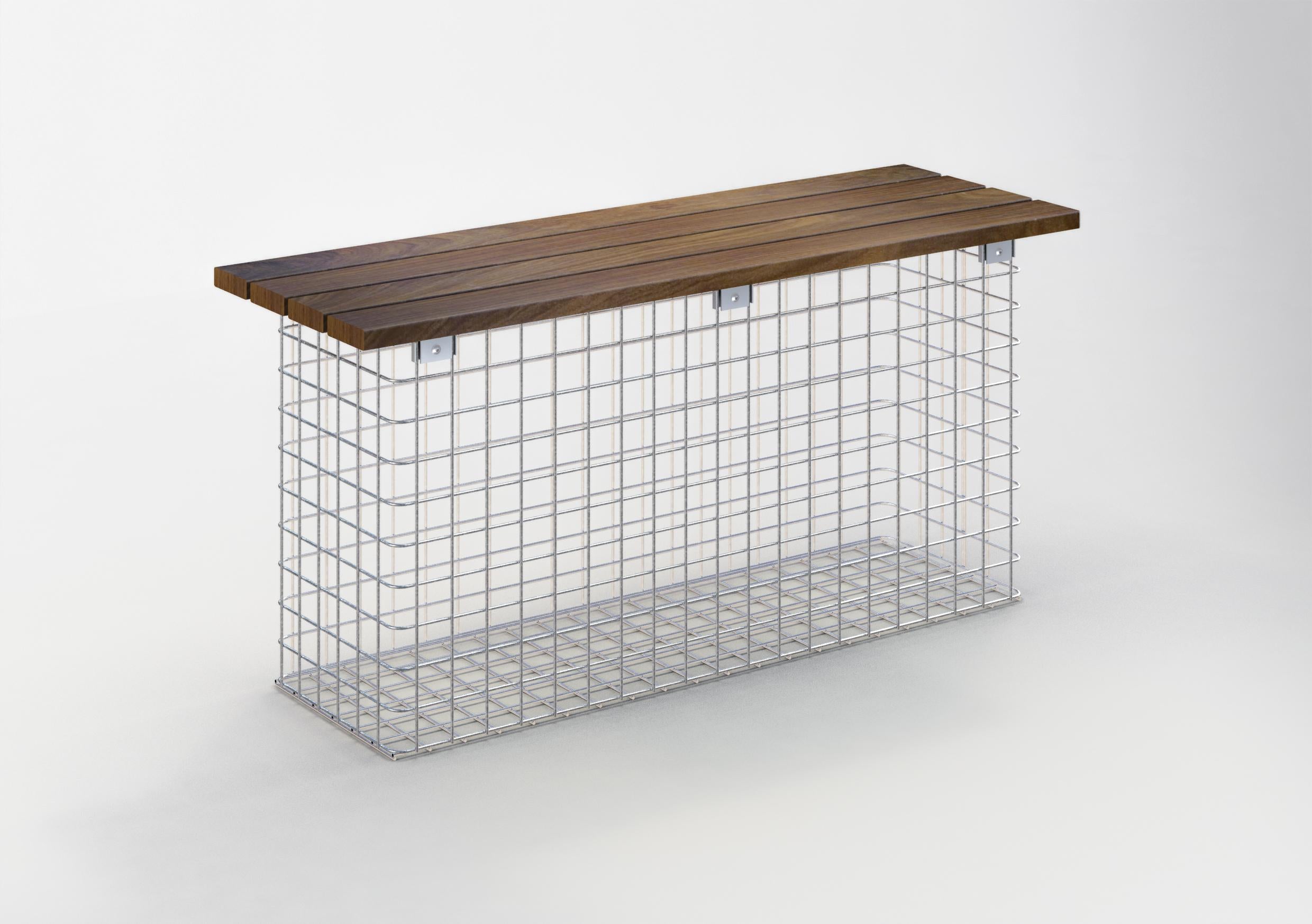 Panchina da giardino 102 x 50 x 32 cm CUMARU MW 5 x 5 cm, zincato a caldo