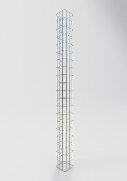 Gabionensäule eckig 17  cm x 17  cm, 200 cm Höhe, MW 5 cm x 10 cm
