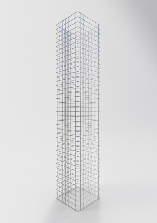 Gabionpelare, kantig 37 cm x 37 cm, 200 cm hög, MW 5 cm x 5 cm