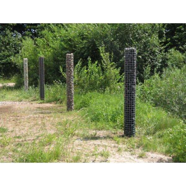 Gabion column 37 x 37 cm, MW 5 x 10 cm square