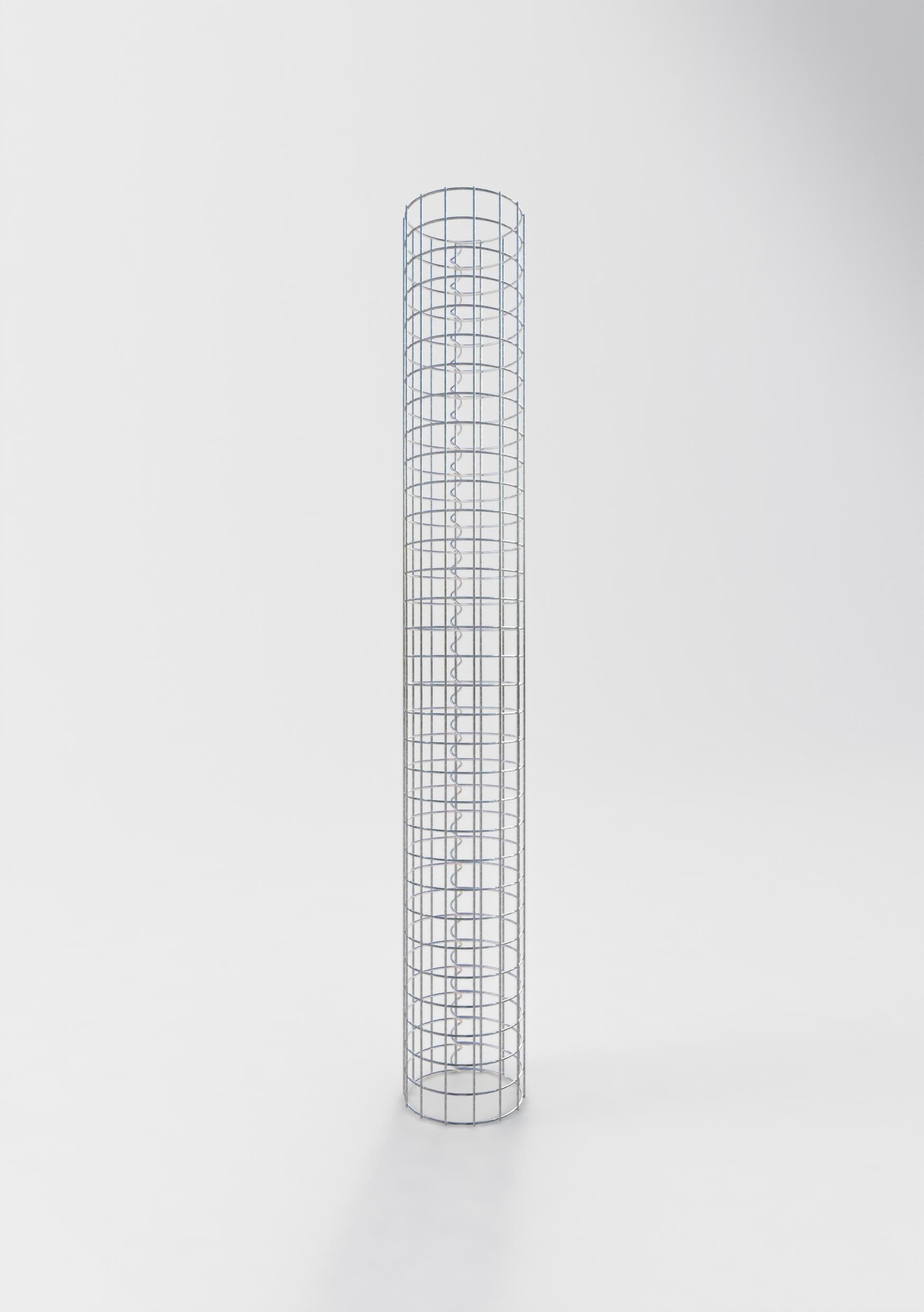 Gabion column around 22 cm diameter, 160 cm height, mesh size 5 cm x 5 cm