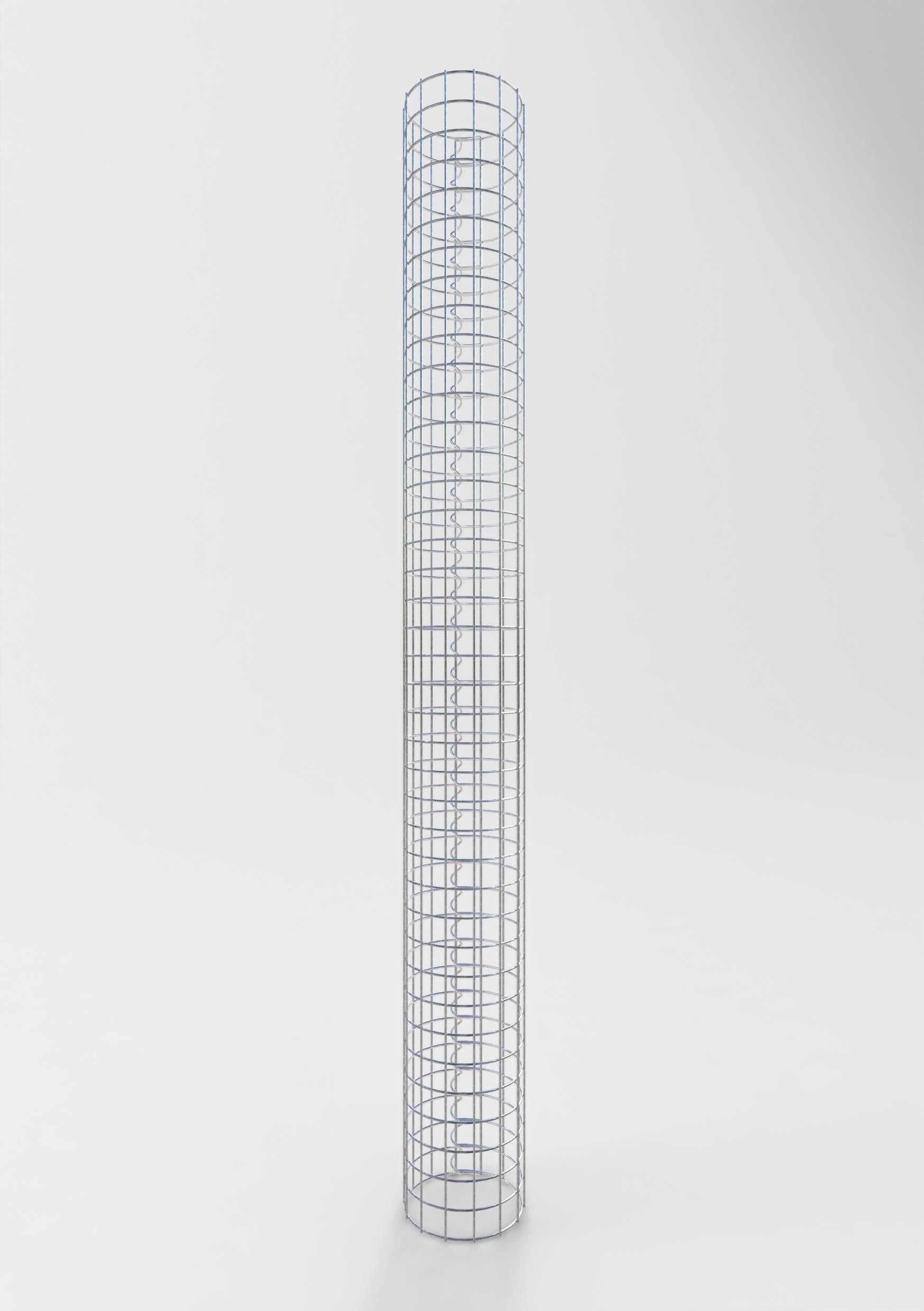 Gabionensäule rund 22  cm Durchmesser, 200  cm Höhe, Maschenweite 5 cm x 5 cm