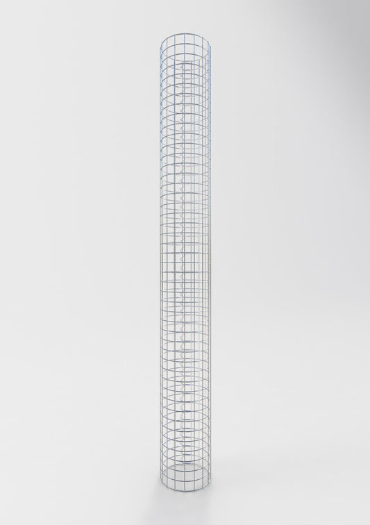 Columna de gaviones redonda 27 cm de diámetro, 230 cm de altura, malla 5 cm x 5 cm
