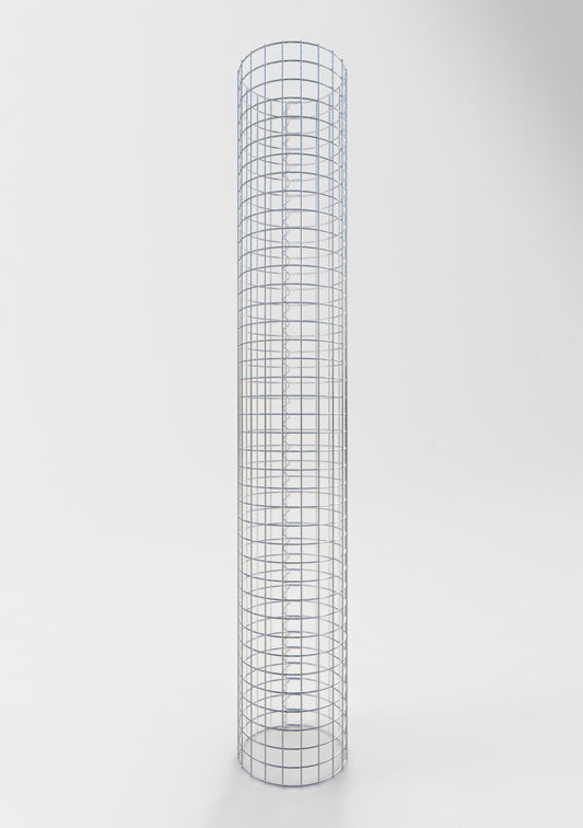 Columna de gaviones redonda de 32 cm de diámetro, 200 cm de altura, malla de 5 cm x 5 cm