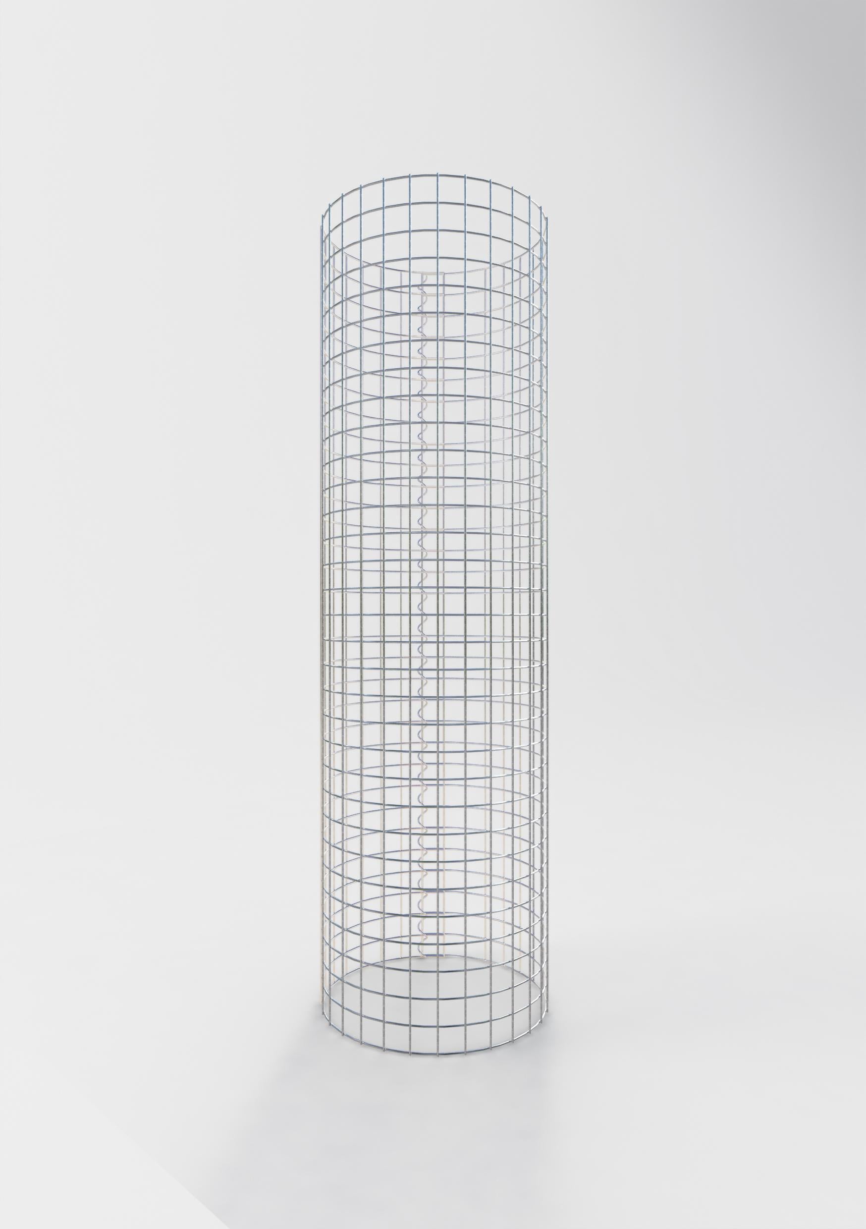 Gabion column around 47 cm diameter, 160 cm height, mesh size 5 cm x 5 cm