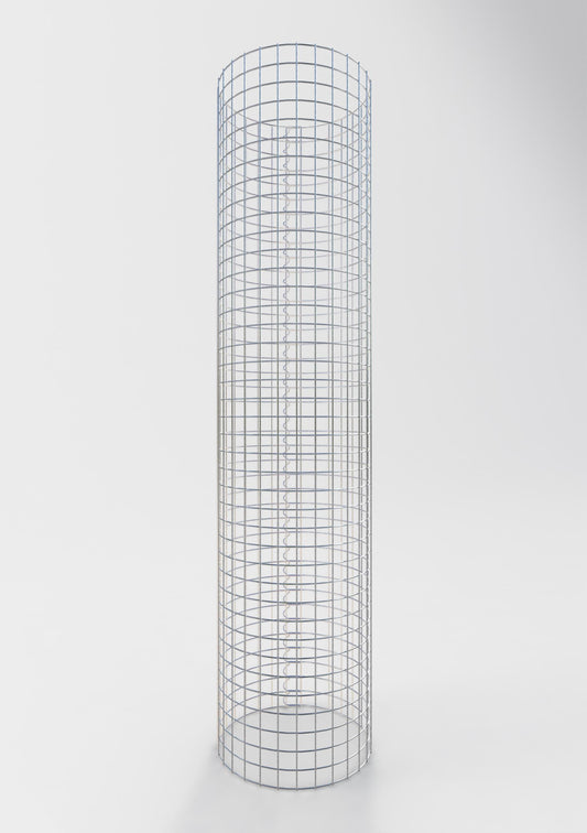 Columna de gaviones redonda de 47 cm de diámetro, 200 cm de altura, malla de 5 cm x 5 cm