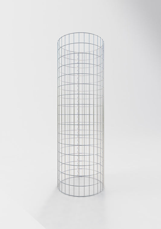 Gabion column around 52 cm diameter, 160 cm height, mesh size 5 cm x 10 cm